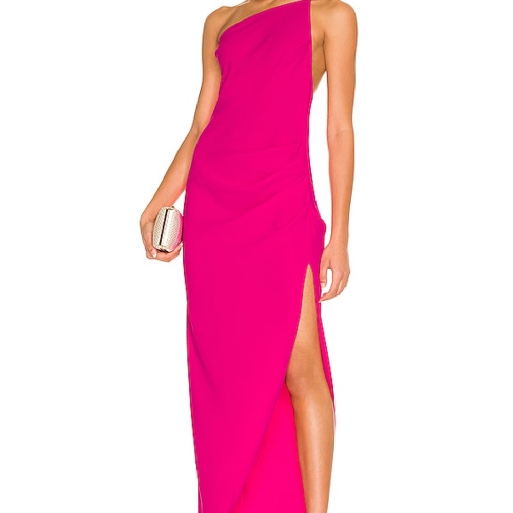 NWOT Amanda Uprichard Marea Gown Hot Pink, size Medium